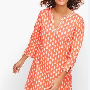 Orange Pineapple Print Swim Cover-Up
